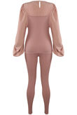 Ruched Sleeves Knitted Loungewear