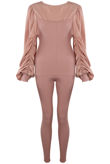 Ruched Sleeves Knitted Loungewear