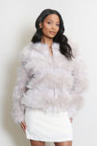 Light Grey Soft Faux Fur Jacket