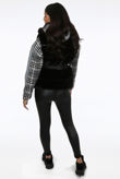 Black Faux Fur Elastic Waist Band Gilet