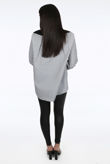Black Button Up Pinstripe Shirt Back Sweater