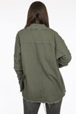 Oversized Denim Khaki Shacket