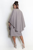 Caped Button Front Overcoat