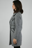 Knitted Tweed Thread Work Overcoat