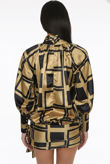 Gold Side Knotted High Neck Satin Dress