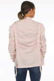 Straps Trim Mock Neck Jumper in Pink
