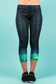Black Dotted Print Fitted Leggings