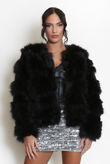 Black Soft Faux Fur Jacket