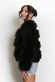 Black Soft Faux Fur Jacket