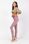 Pink Super Stretch High Waist Jeans