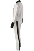 Grey Contrast Print Zip Up Jumper & Trouser Active Wear Set