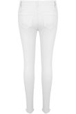 White Knee Ripped High Waisted Skinny Jeans