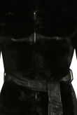 PU Fur Trim Coat