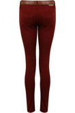 Wine Pleated Waist Supar Soft Jeans 