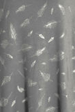 Foil Leaf Print Knitted Grey Jumper
