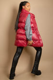 Red Shiny Puffer Gilet