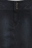Dark Wash Denim Midi Skirt