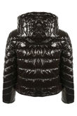 Black Shiny Quilted Cropped Jacket