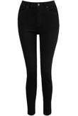 Black Denim High Waist Skinny Jeans