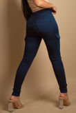 Patch Pocket Blue Jeggings