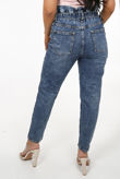 Blue Acid Wash Paperbag Jeans
