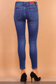 Light Blue Front Button Up Denim Skinny Jeans