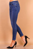 Light Blue Front Button Up Denim Skinny Jeans