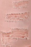 Pink Washed Denim Ripped Shorts