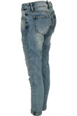 Star Studs Washed Ripped Jeans