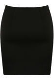 Golden Buttons Trim Skirt in Black