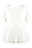White Tulle Peplum T-Shirt