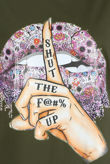 SHUT THE F@#% UP Slogan Round Neck T Shirt