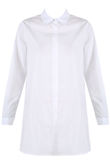 White Oversized Longline Shirt