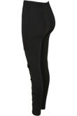 Mesh Crossover Thighs Leggings in Black