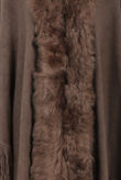 Fur Neck Fringe Borders Cape 