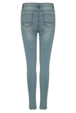 Frayed Ankle Skinny Fit Jeans