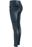 Dark Denim Paint Splatter High Waist Jeans