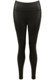PU Black Biker Leggings