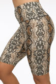 Camel Reptile Print Knee Length Trouser