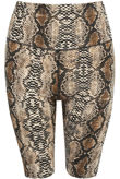 Camel Reptile Print Knee Length Trouser