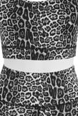 Grey Leopard Print Tops & Trouser Active Set