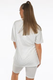 White Elasticated Waist Cycling Shorts