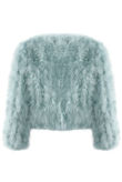Sky Blue Ostrich Feather Jacket 