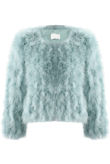 Sky Blue Ostrich Feather Jacket 