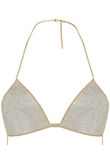 Gold Diamante Bralet With Chain Trim