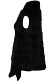 Black Faux Fur Layered Cape Cardigan
