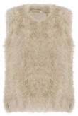 Cream Ostrich Feather Gilet
