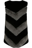 Contrast Layered Faux Fur Gilet