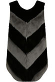 Contrast Layered Faux Fur Gilet
