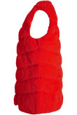 Red Layer Fur Gilet